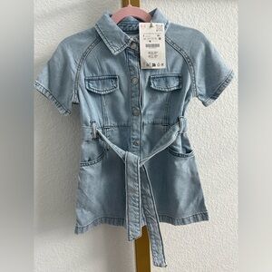 Light Blue Denim Dress with Belt